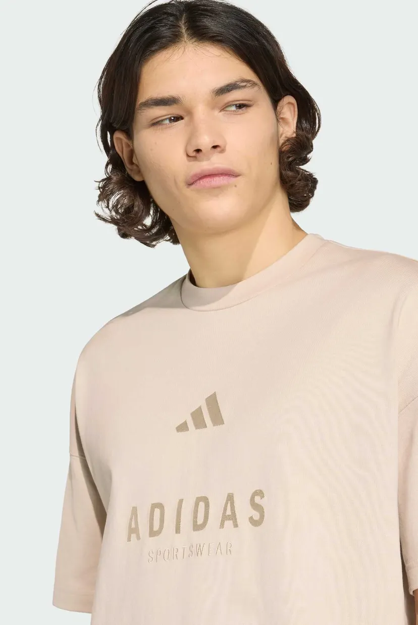 Чоловіча бежева футболка ALL SZN Embroidered Graphics 4
