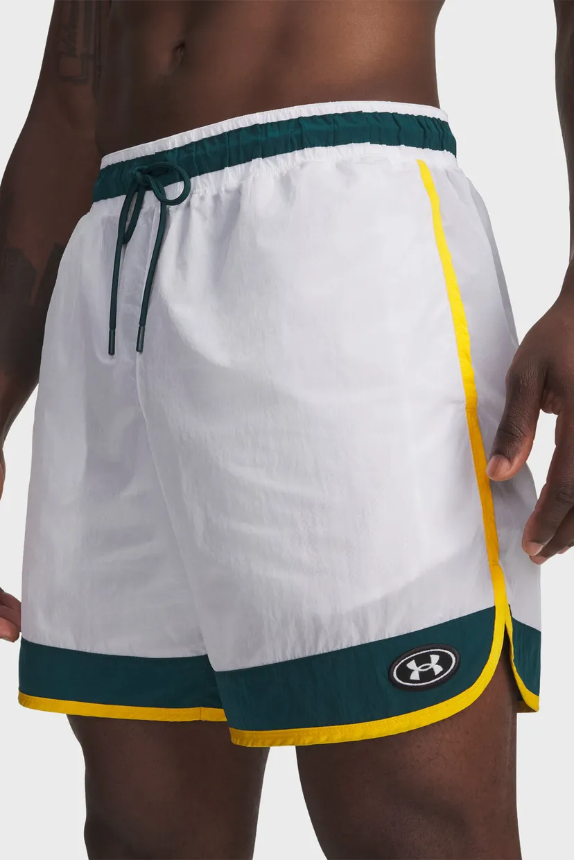 Чоловічі білі шорти UA Icon Woven Track Shorts-WHT 4