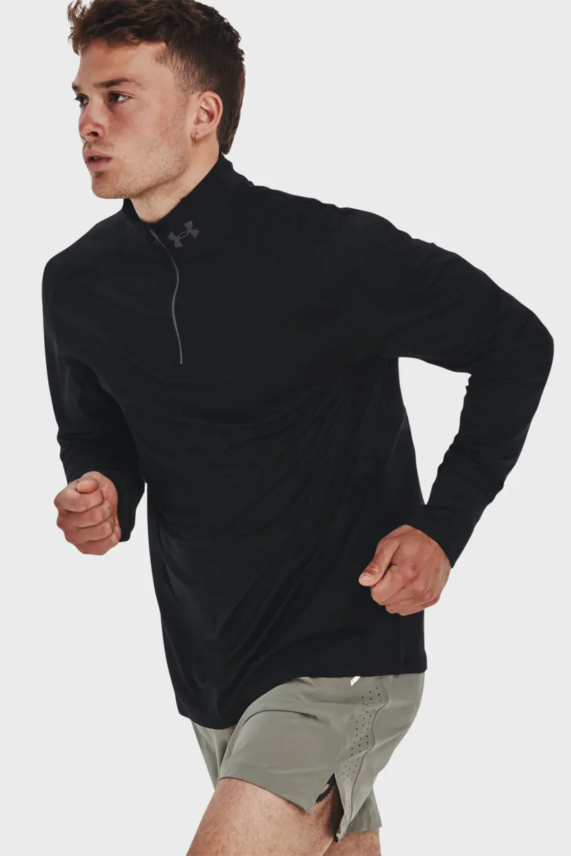 Чоловіча чорна спортивна кофта QUALIFIER RUN 1/4 ZIP 4