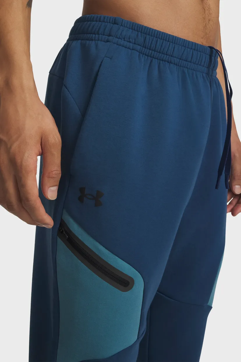 Чоловічі сині спортивні штани UA Unstoppable Flc Jgr EU-BLU 4