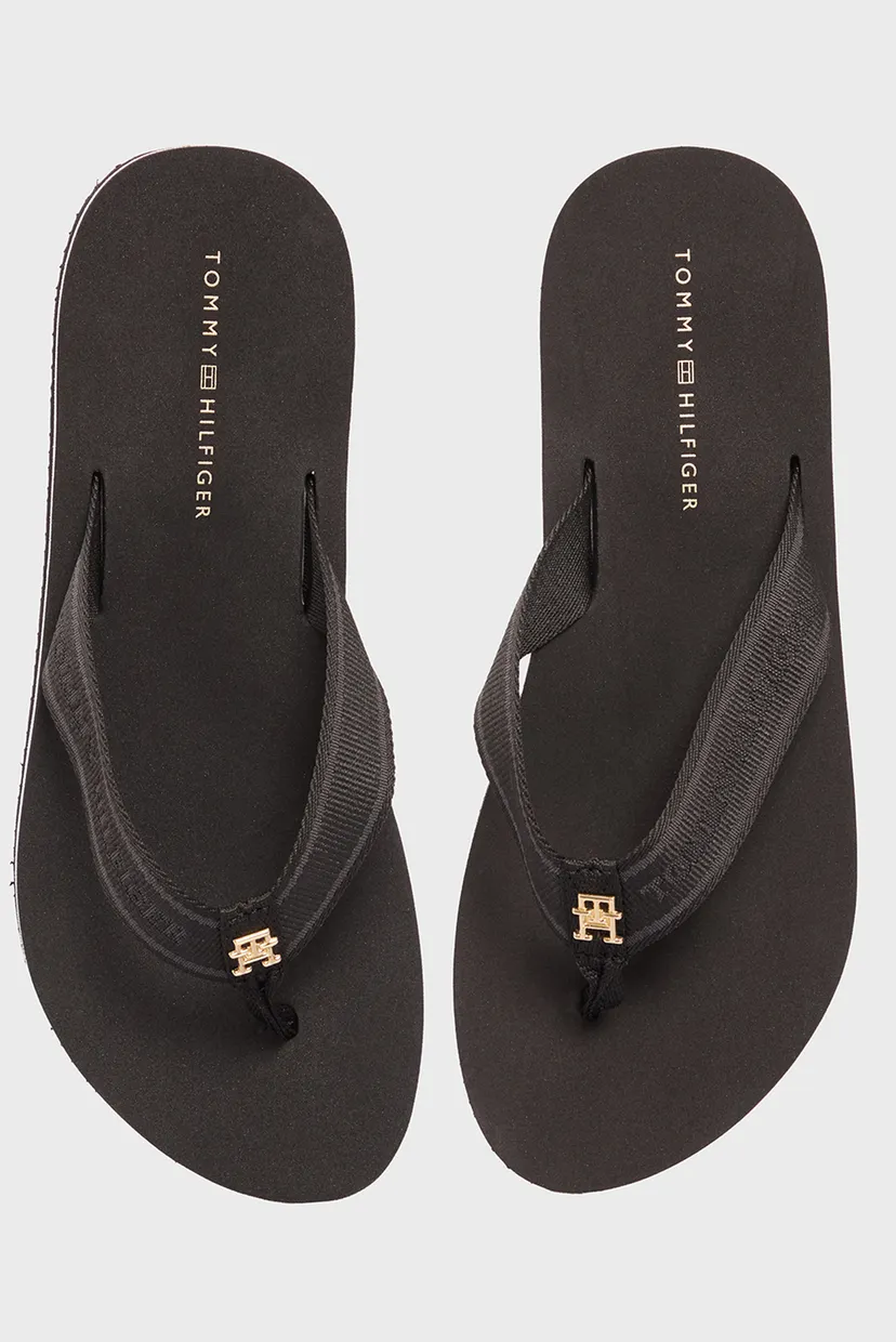 Жіночі чорні в'єтнамки  HILFIGER WEBBING BEACH SANDAL 4
