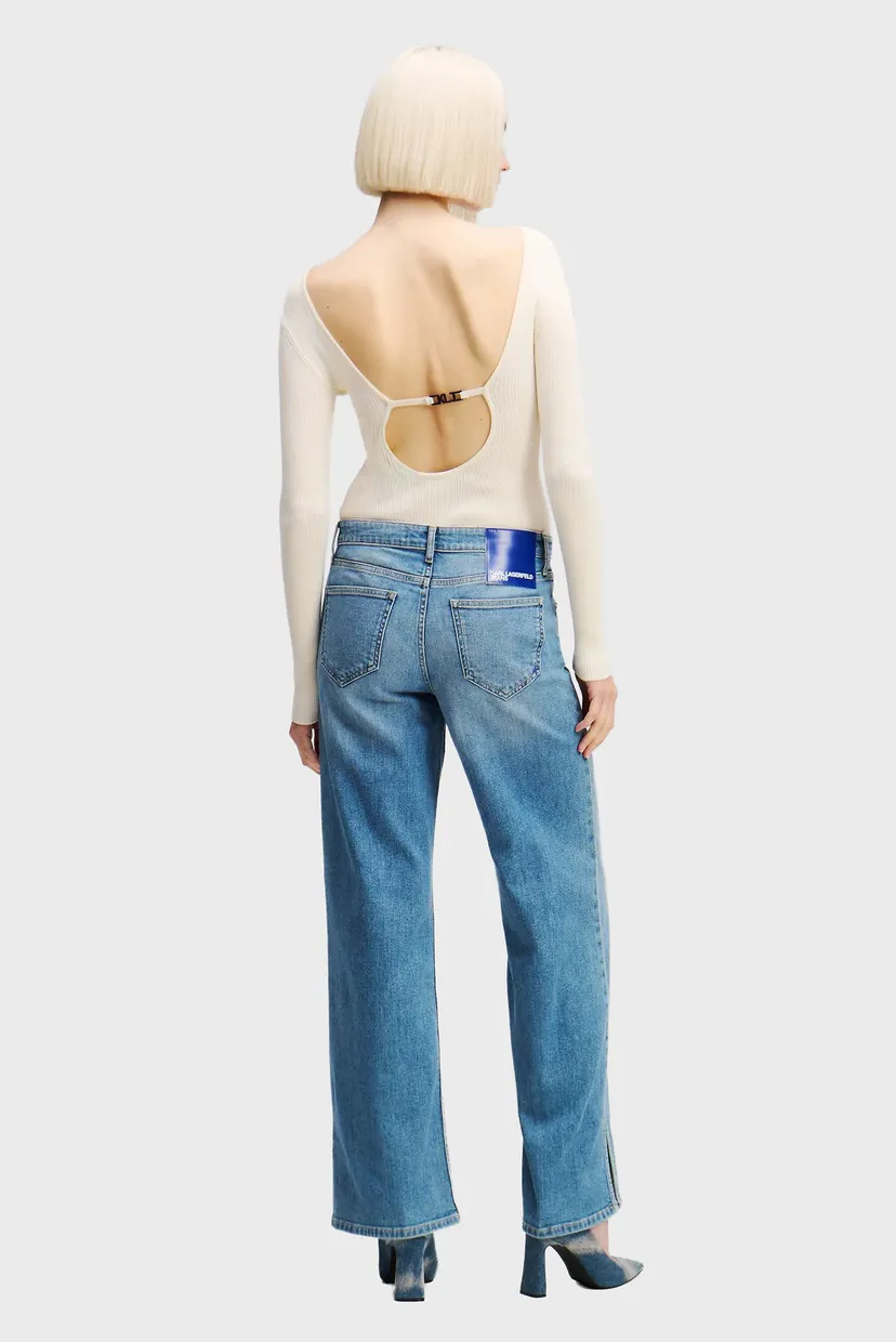 Жіночі блакитні джинси KLJ MR RELAXED DENIM W/ SLIT 3