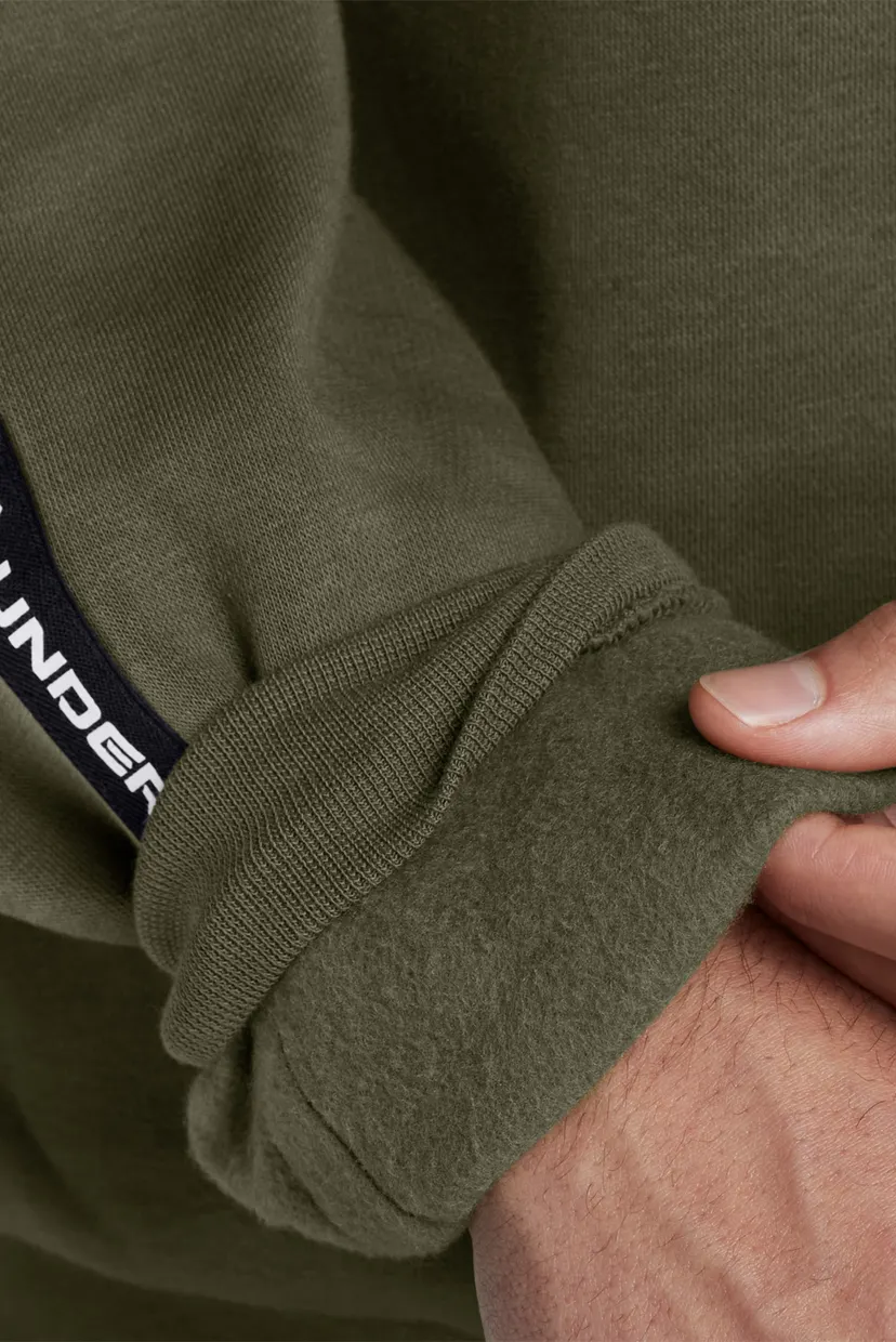 Чоловічий зелений світшот UA Icon Fleece Crew Taping 4