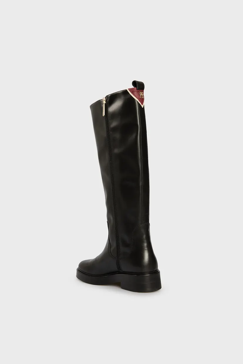 Женские черные кожаные сапоги PREMIUM LEATHER LONG BOOT 5