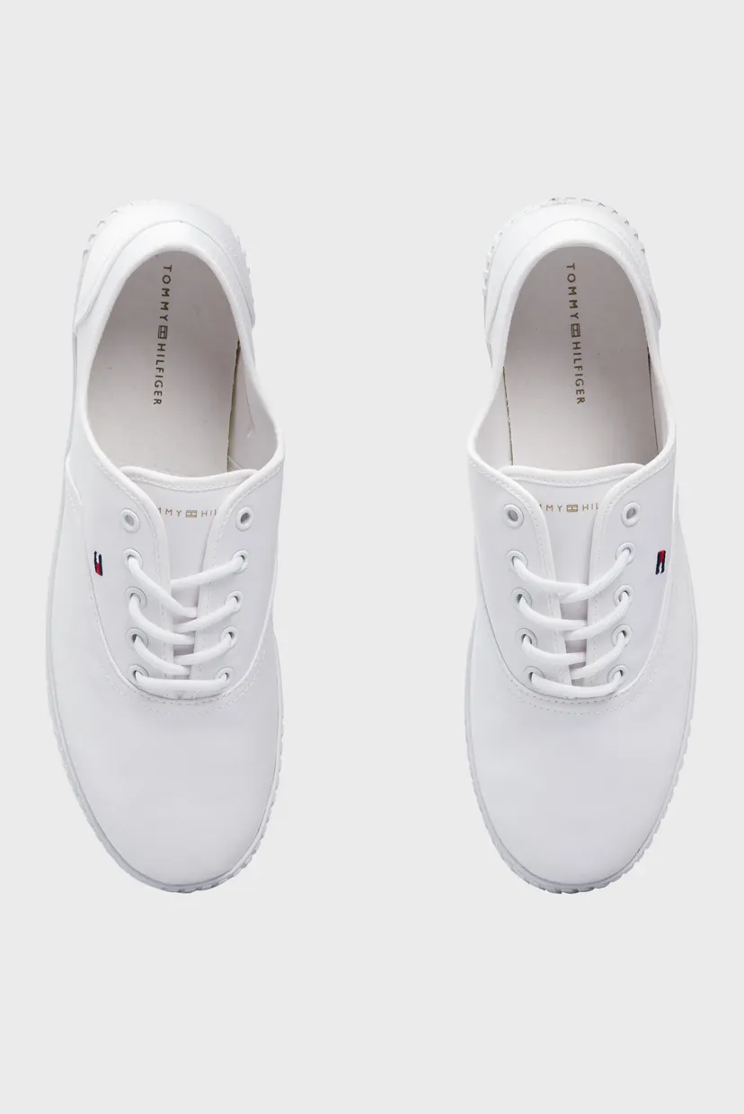 Жіночі білі кеди CANVAS LACE UP SNEAKER 4