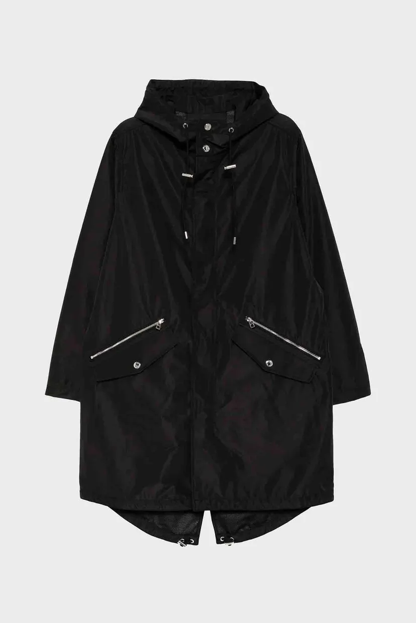 Мужской черный плащ WATER REPELLENT 3