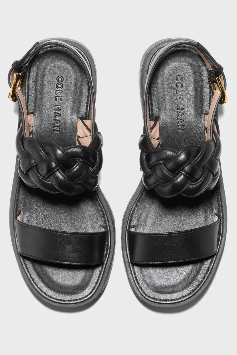 Женские черные кожаные сандалии Cressida Lug Sandal 4