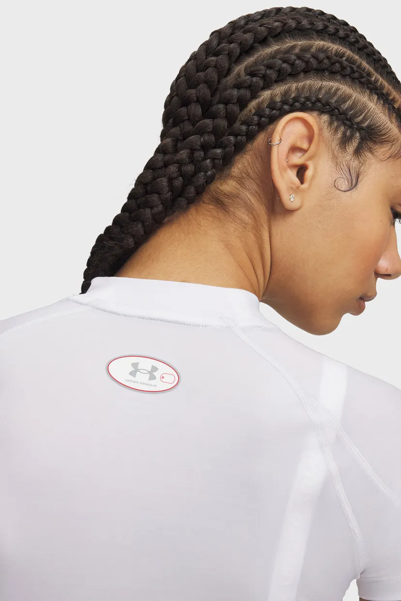 Жіночий білий топ HeatGear Elite Crop Mck SS-WHT 3
