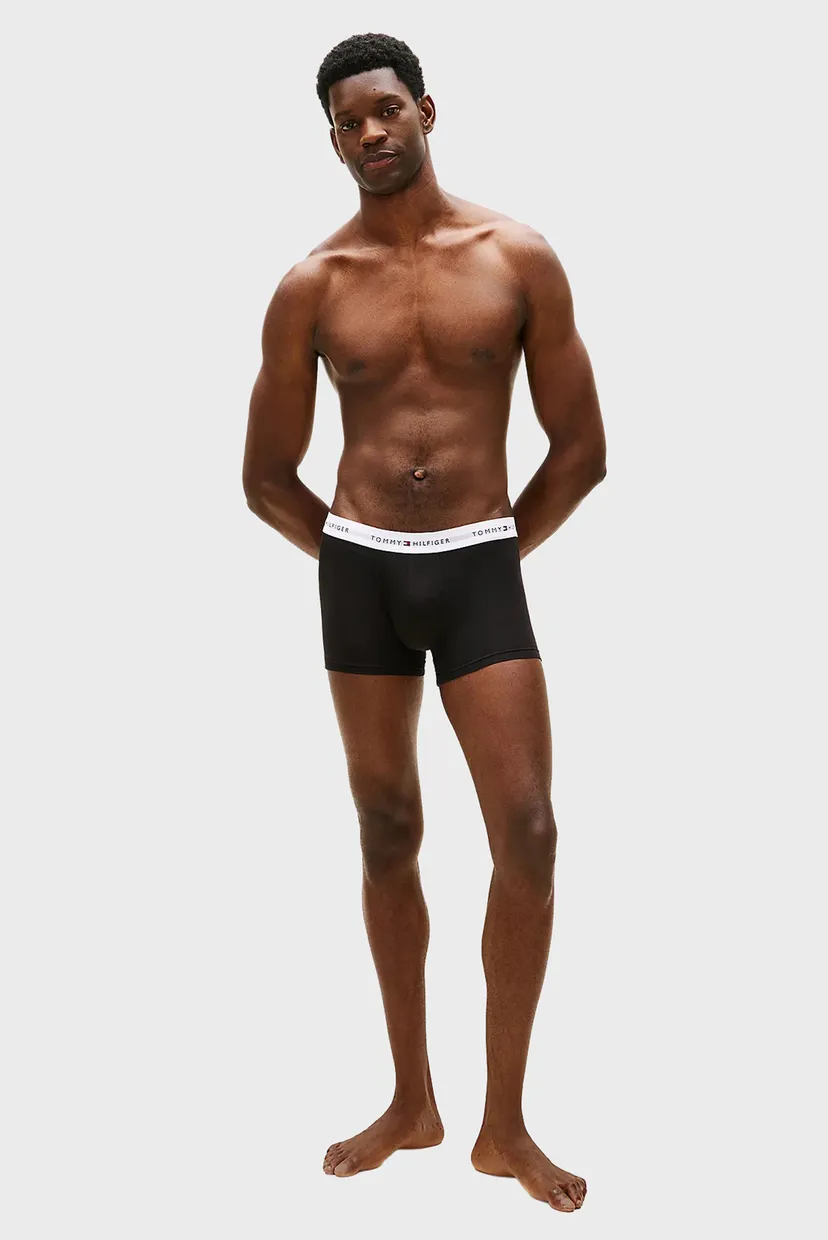 Мужские черные боксеры (3 шт) LOW RISE TRUNK 4