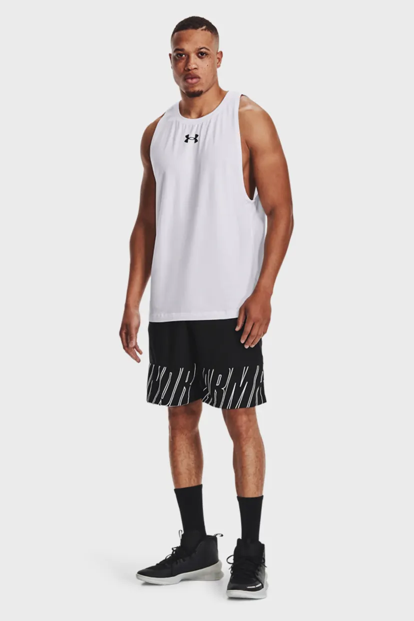 Чоловіча біла майка UA BASELINE COTTON TANK 4