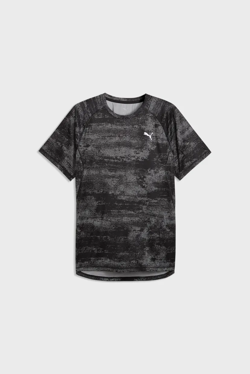 Чоловіча чорна футболка з візерунком Run Velocity Printed Tee Men 6