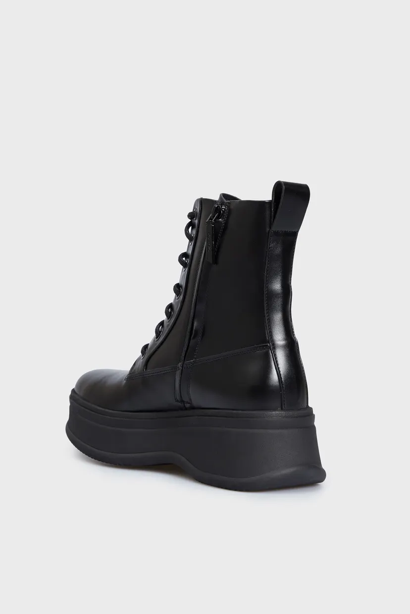 Женские черные кожаные ботинки PITCHED COMBAT BOOT 5