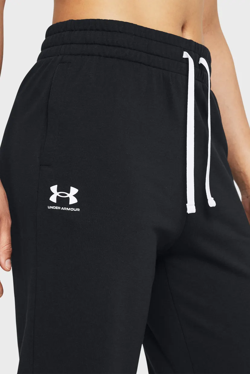 Женские черные спортивные брюки UA Rival Terry Jogger 4