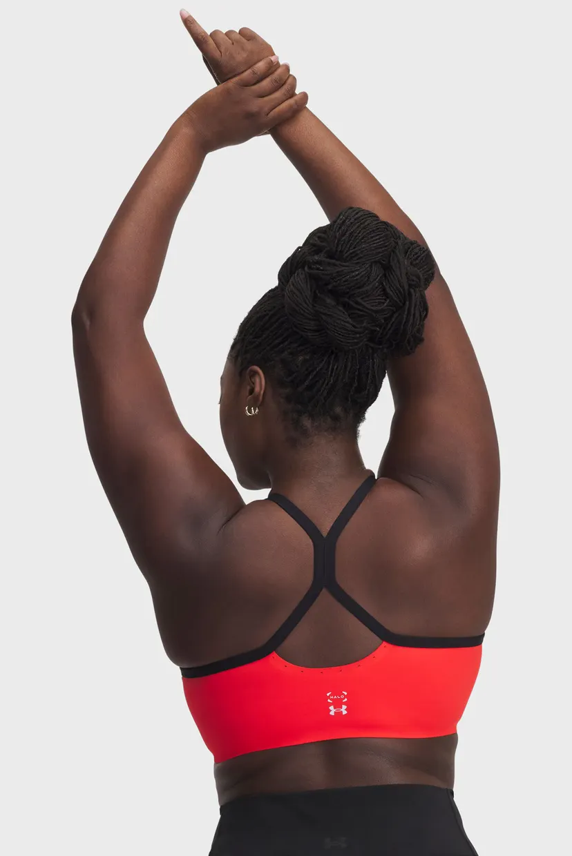 Жіночий червоний топ UA Halo Bonded Bra 5
