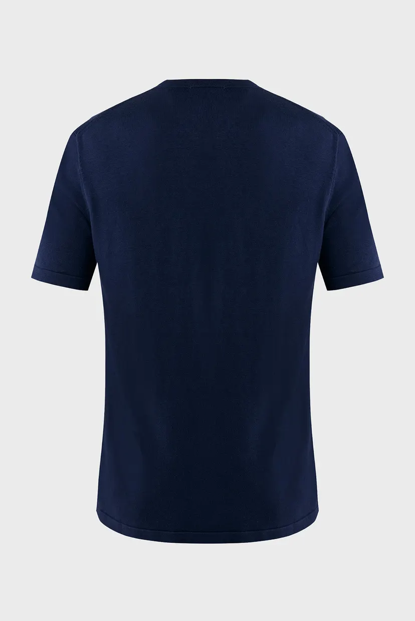 Чоловічий темно-синій джемпер LORENZO Premium knit t-shirt 6