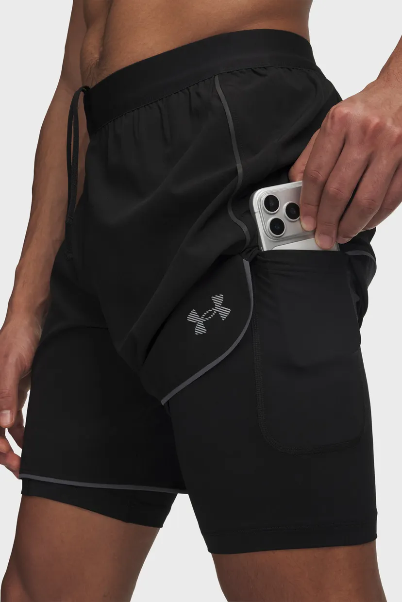 Чоловічі чорні шорти UA Velociti Pro 2-in-1 Short 4