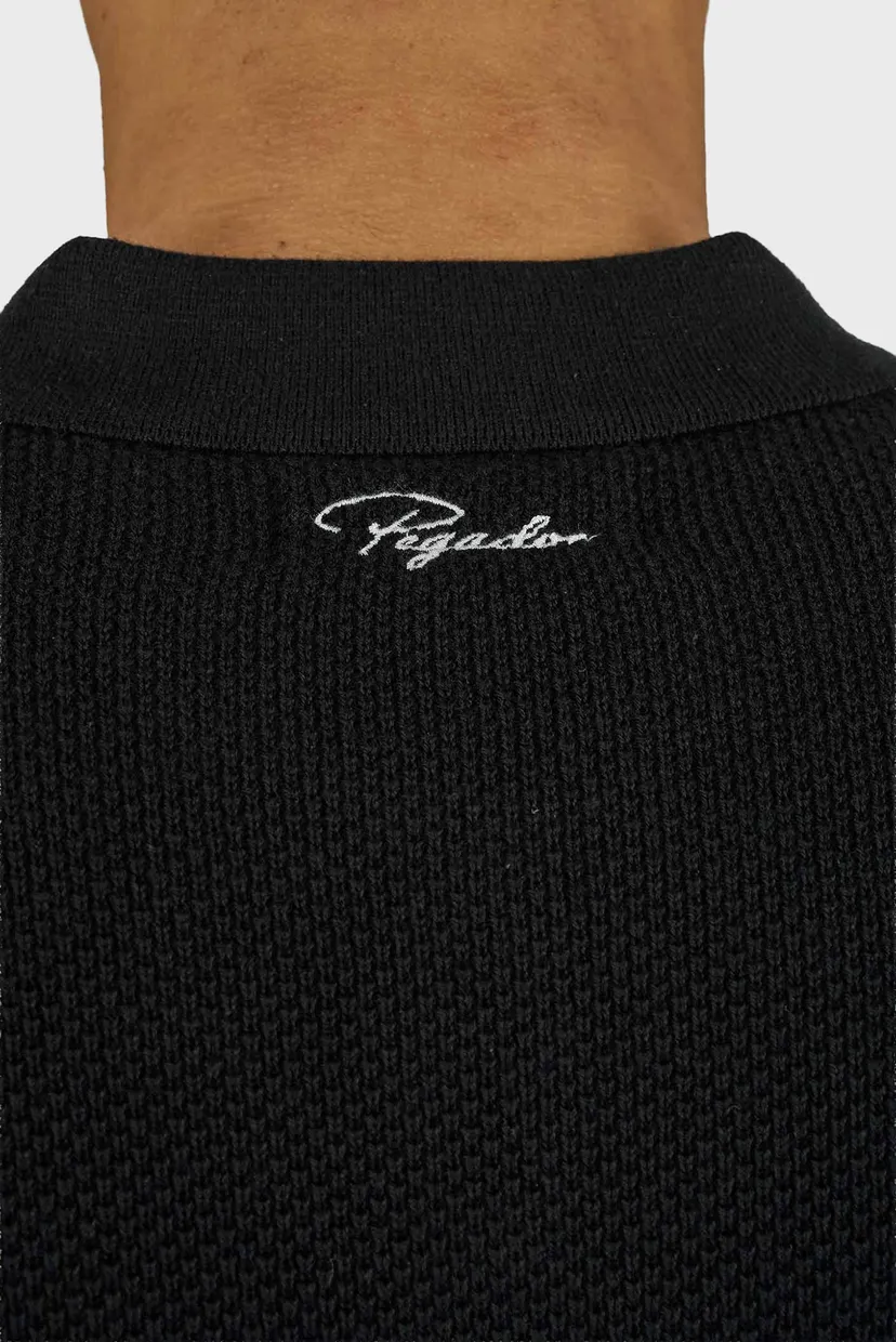 Мужское черное поло Tellero Pique Knit 4
