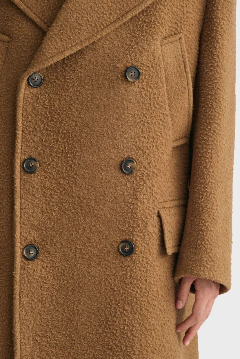 Чоловіче коричневе вовняне пальто OVERSIZED DB WOOL COAT 5