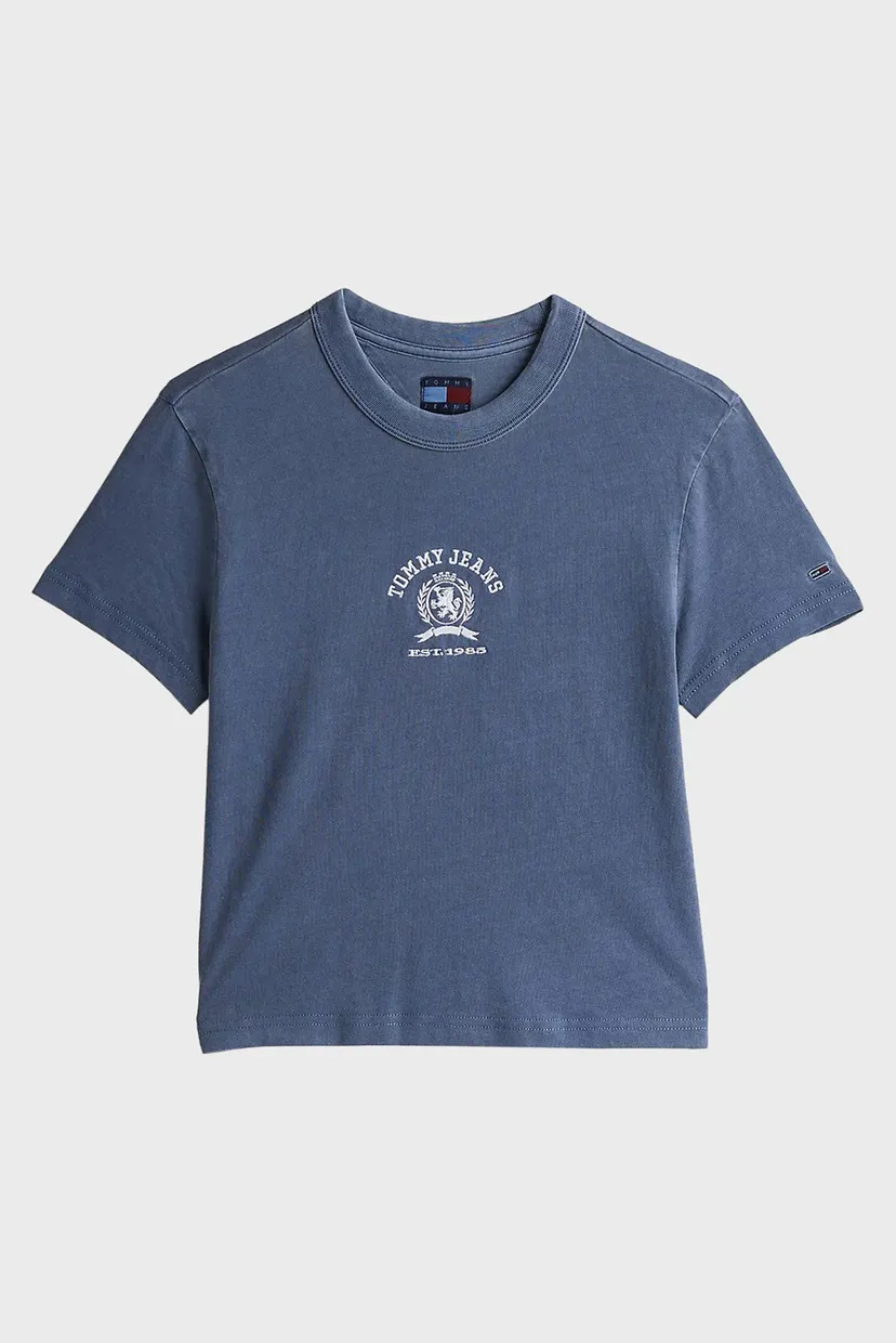 Жіноча темно-синя футболка TJW REG SH VARSITY CREST 5
