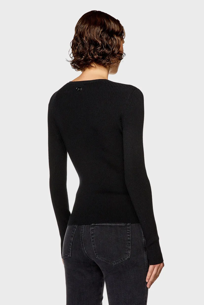 Жіночий чорний вовняний джемпер M-PERIS KNITWEAR 3