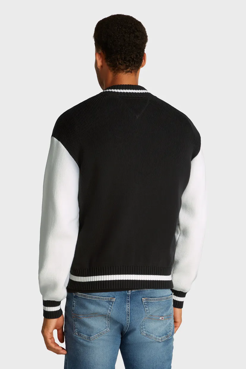 Чоловічий чорний кардиган TJM RLX VARSITY BASEBALL 3