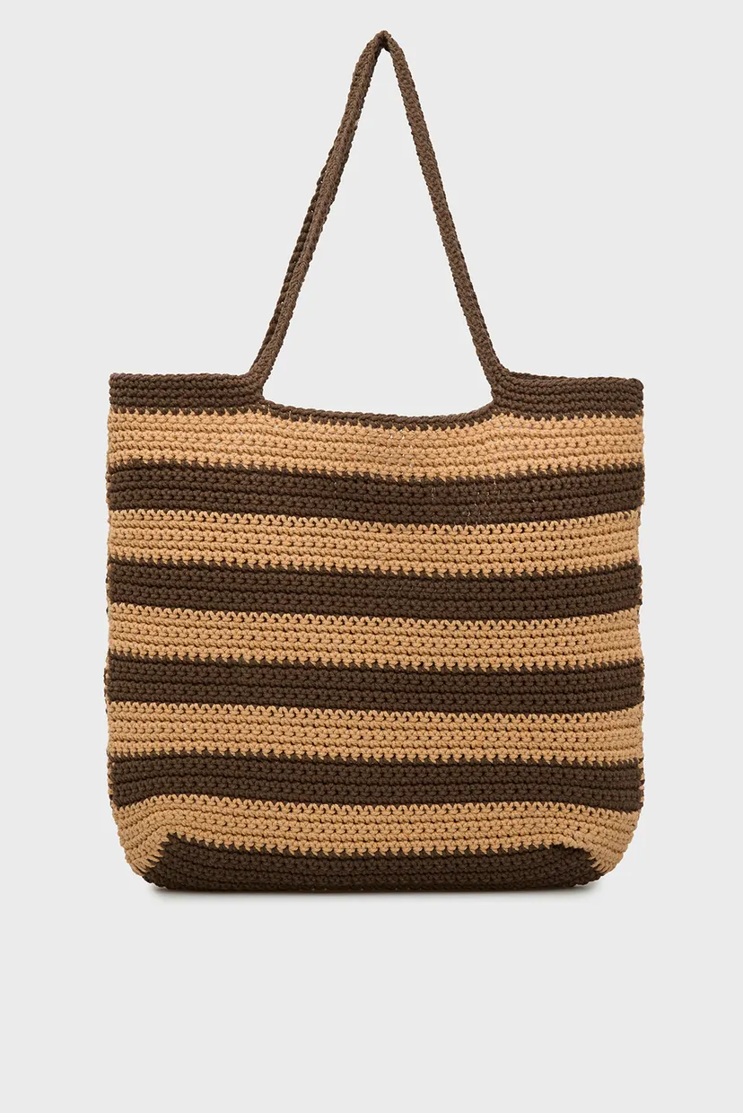 Женская сумка в полоску CROCHET 4