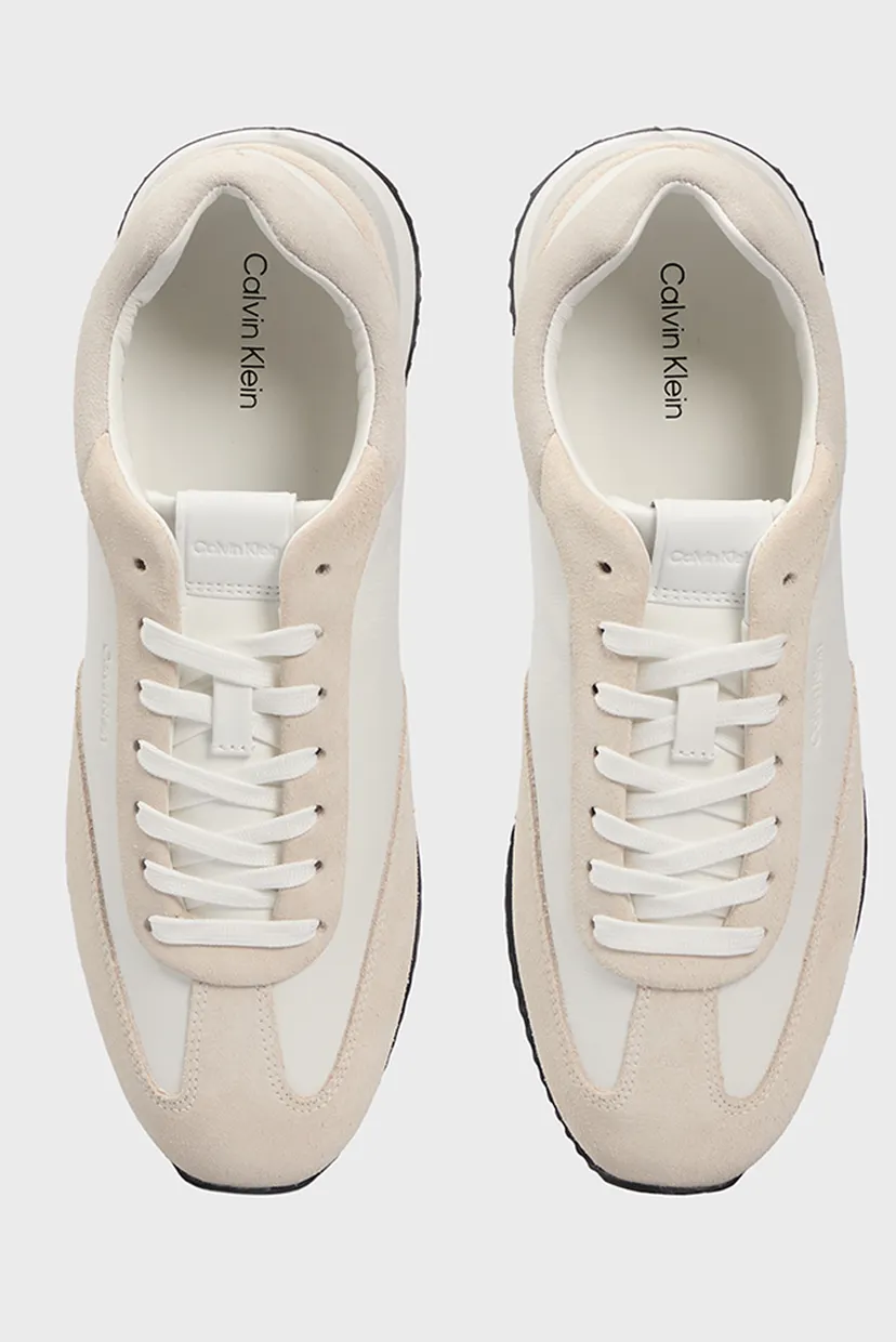 Жіночі білі шкіряні кросівки RUNNER LACE UP - LTH SUE MIX 4