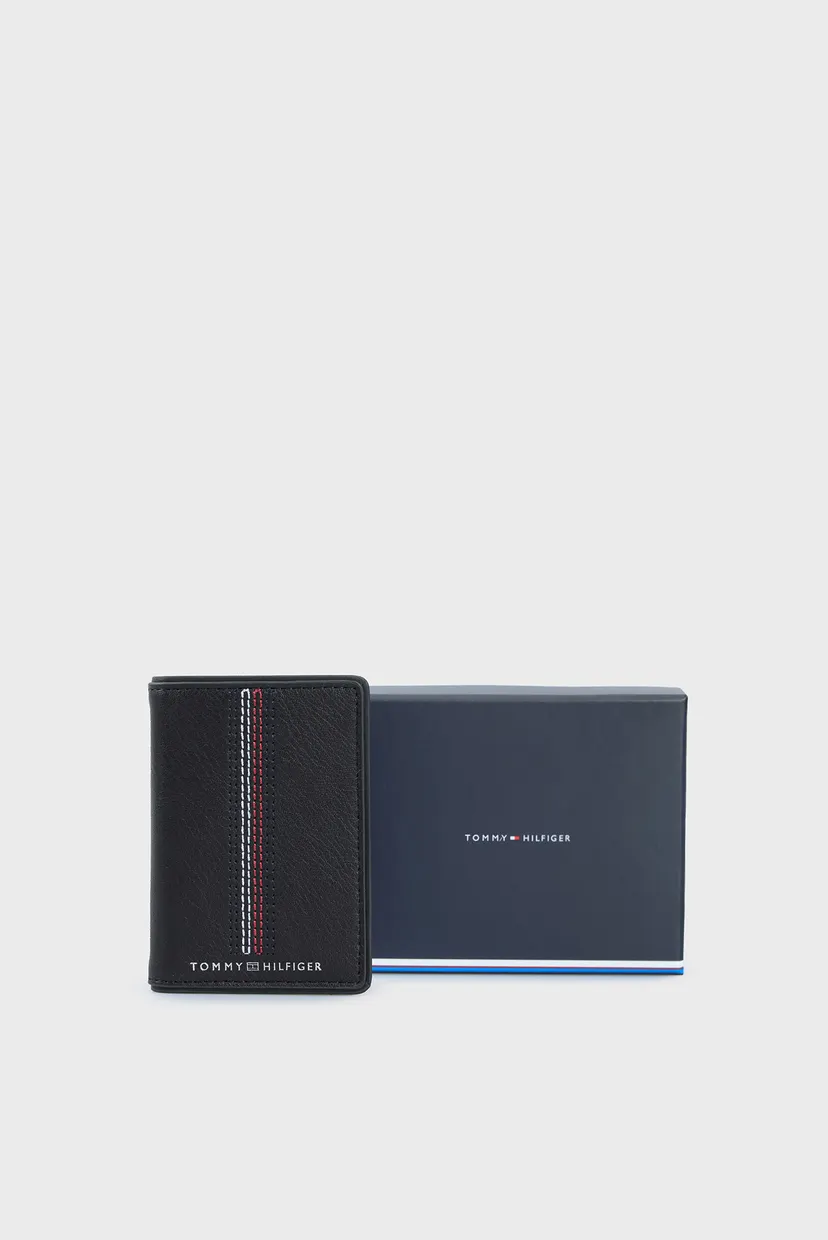 Чоловічий чорний шкіряний гаманець TH CASUAL BIFOLD 5