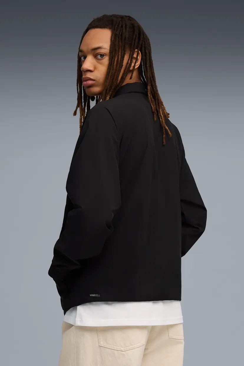 Мужская черная спортивная кофта PUMATECH Relaxed Half-Zip Crew Sweat 4