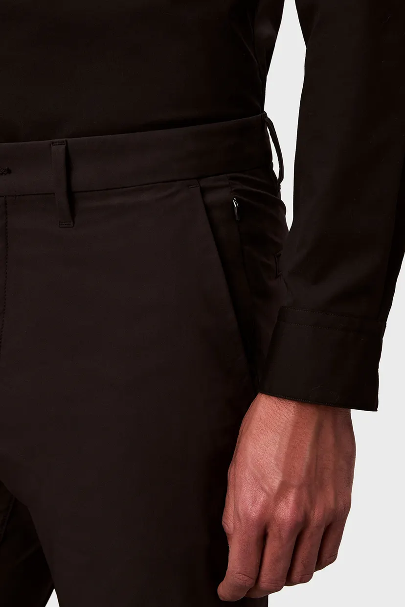 Чоловічі чорні брюки SLIM TECH STRETCH 4