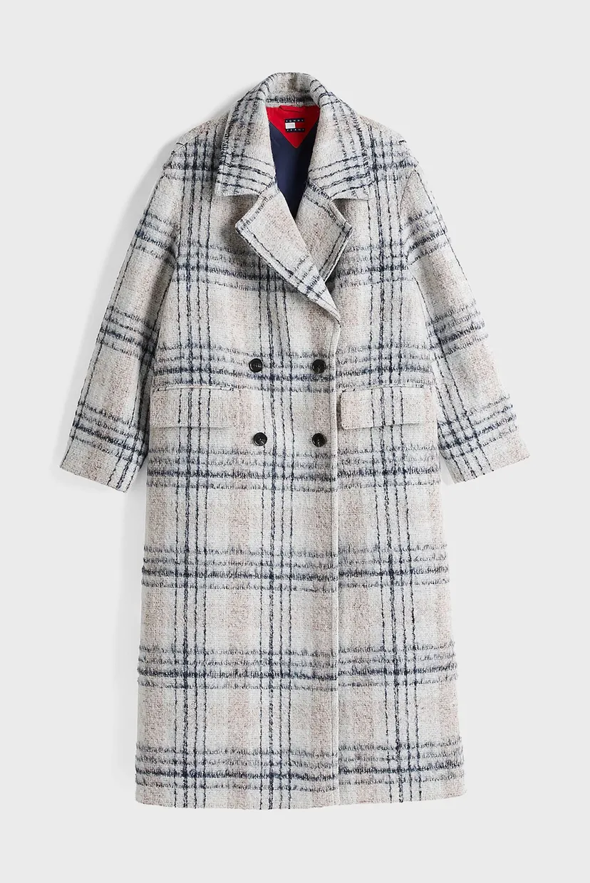 Жіноче сіре картате пальто TJW RLX WOOL COAT 5