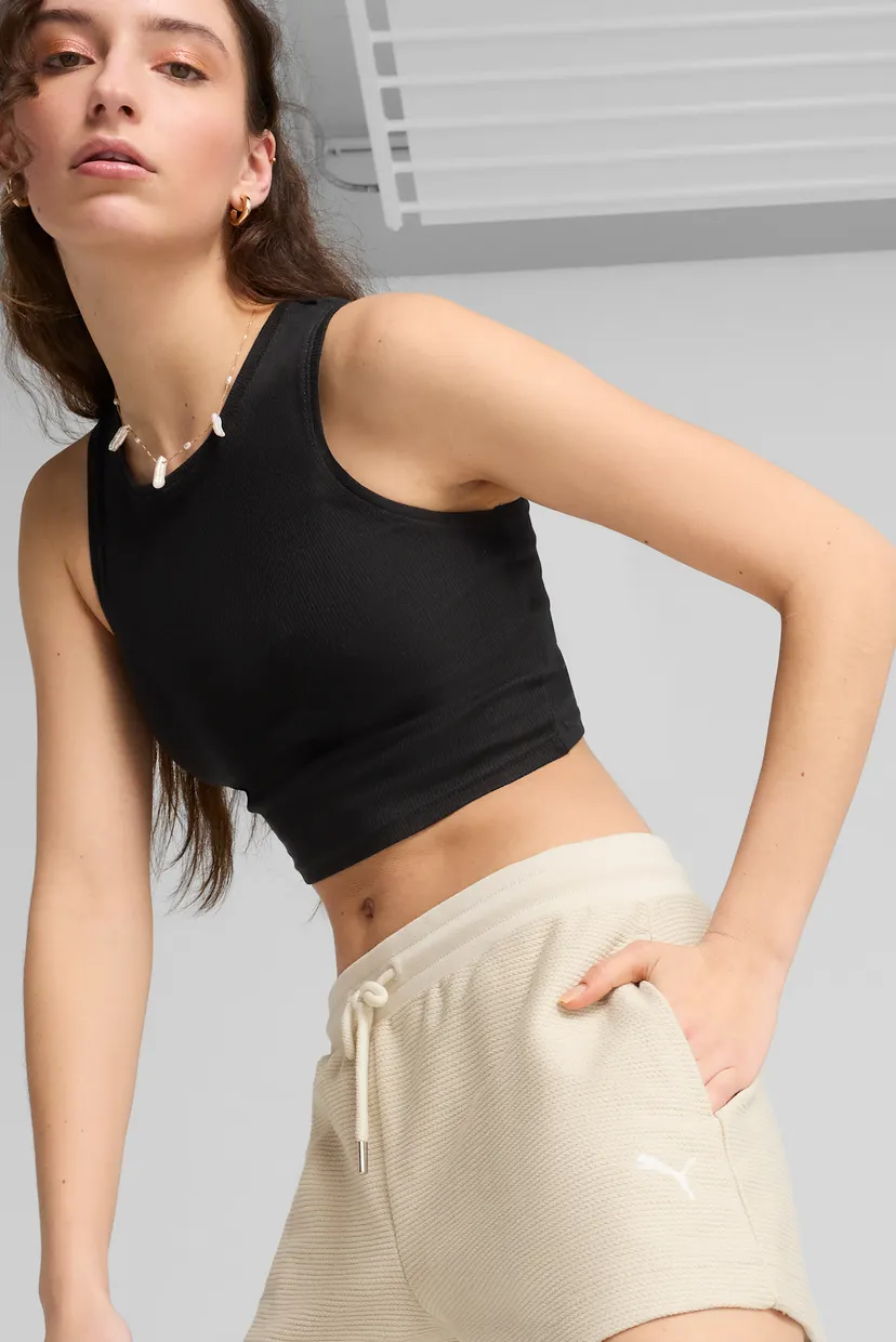 Жіночі білі шорти PREMIUM ESS A-Line Shorts 4' Jacquard Women 4