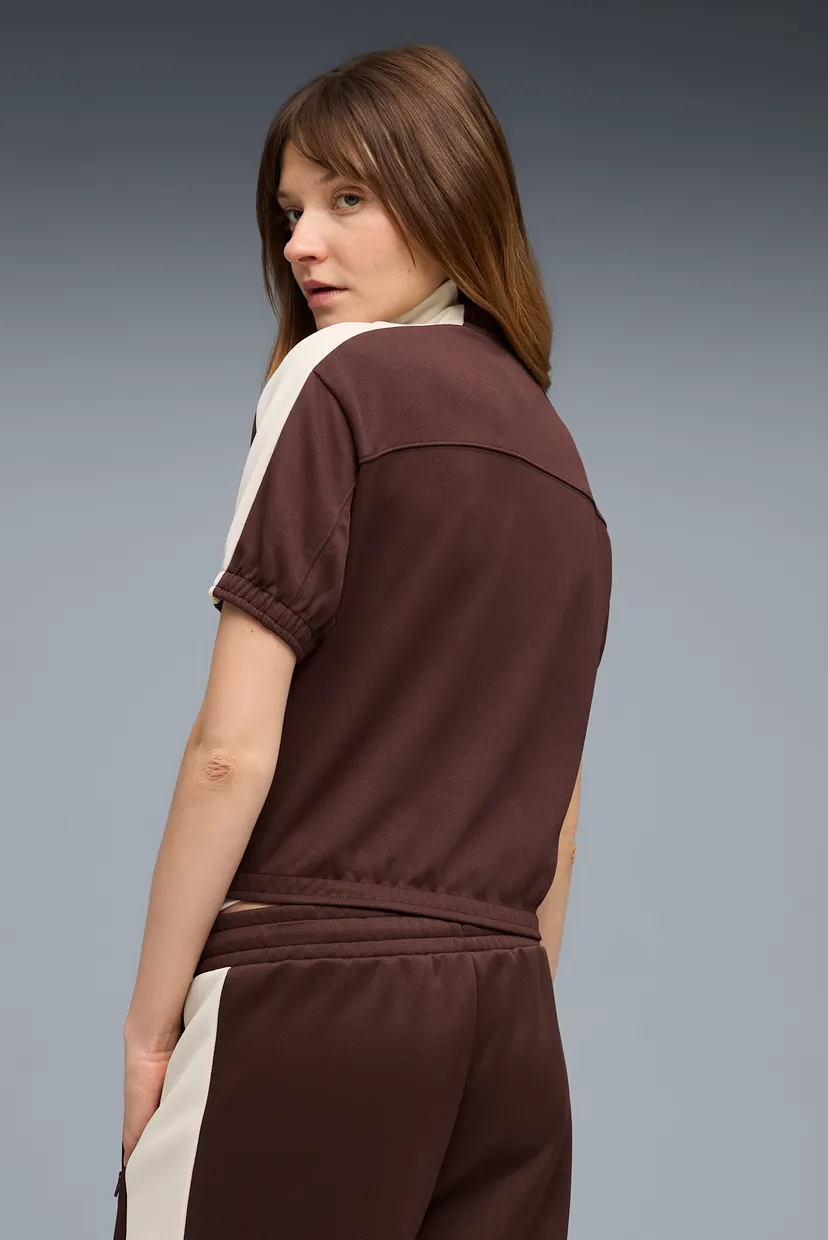 Жіноча коричнева спортивна кофта T7 Full Zip Track Jacket Women