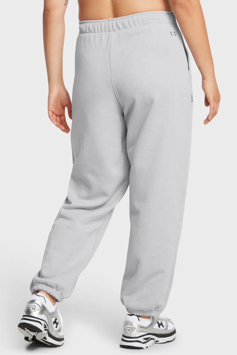 Жіночі сірі спортивні штани UA Icon HWT Terry OS Pant 3