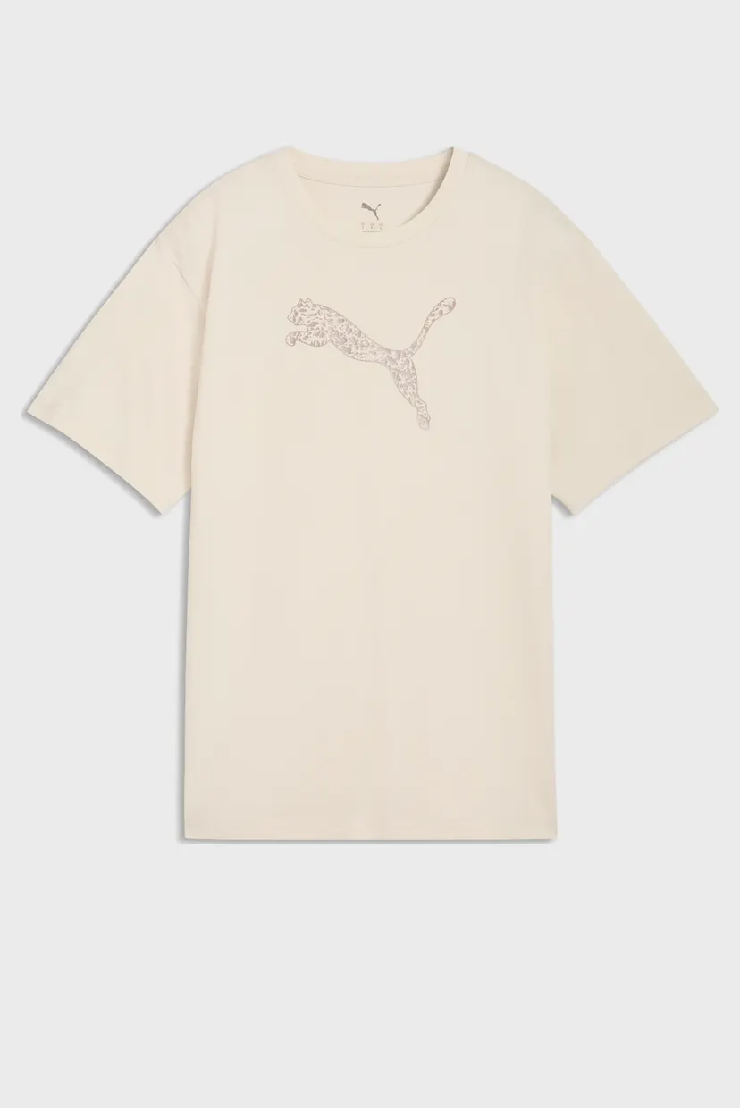 Женская бежевая футболка HER Relaxed Graphic Tee Women 4