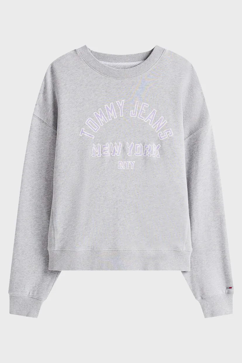 Жіночий світло-сірий світшот VARSITY OVERDYE 5