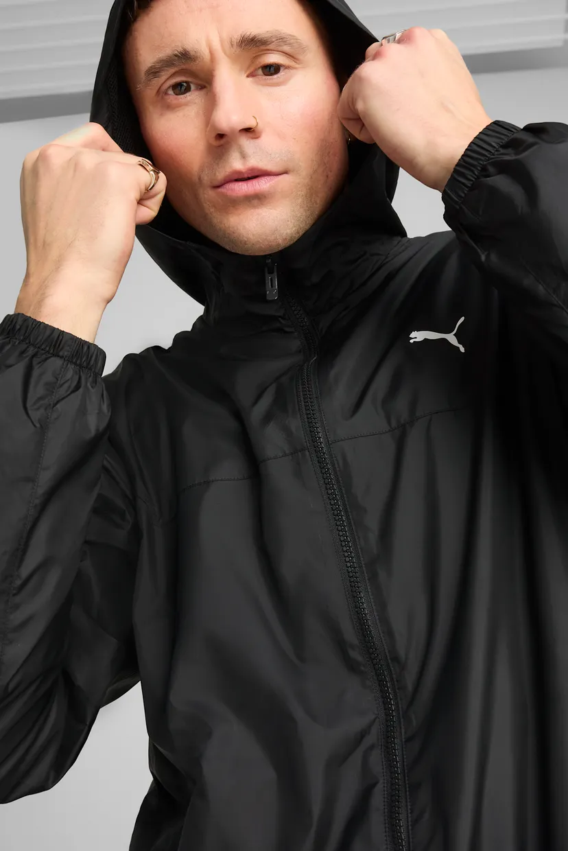 Чоловіча чорна вітровка Essentials Regular Windbreaker Men 4