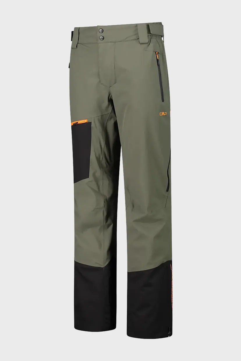 Чоловічі оливкові лижні штани FREE RIDE TWILL 10
