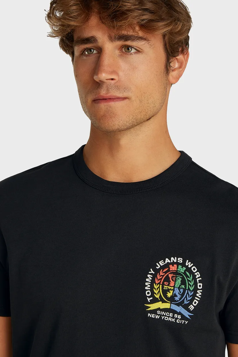 Чоловіча чорна футболка TJM REG POP CREST TEE EXT 4