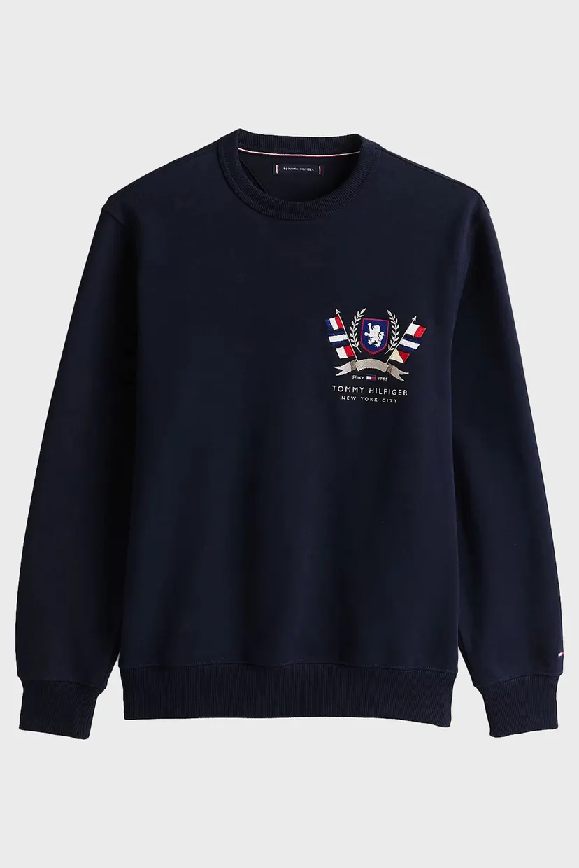 Чоловічий темно-синій світшот HILFIGER COLOR CREST 5