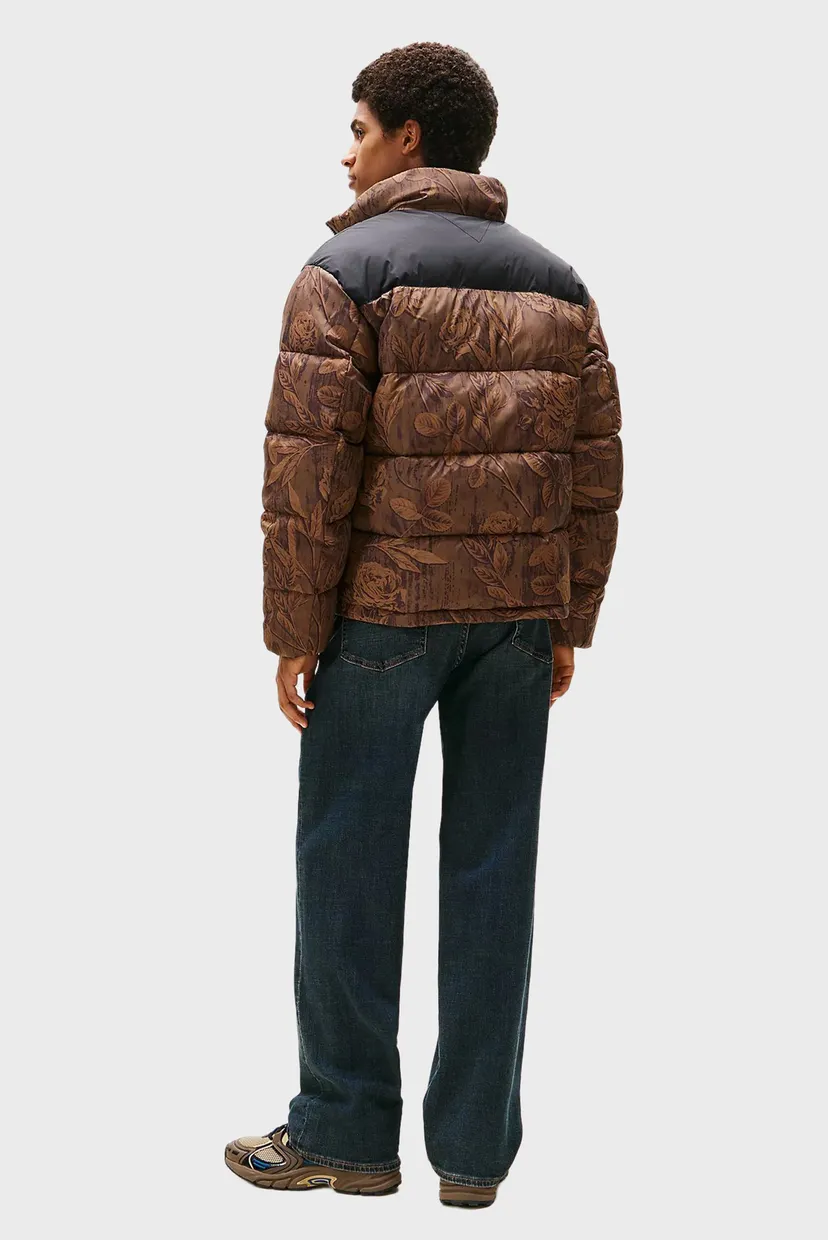 Чоловічий коричневий пуховик з візерунком PUFFER 3