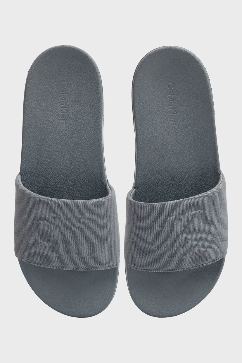 Чоловічі сірі слайдери ESS MONOGRAM 4