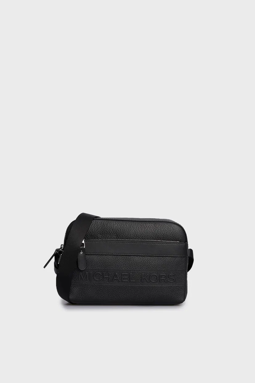 Docoo Мужская черная кожаная сумка HUDSON EW UTILITY XBODY Michael Kors