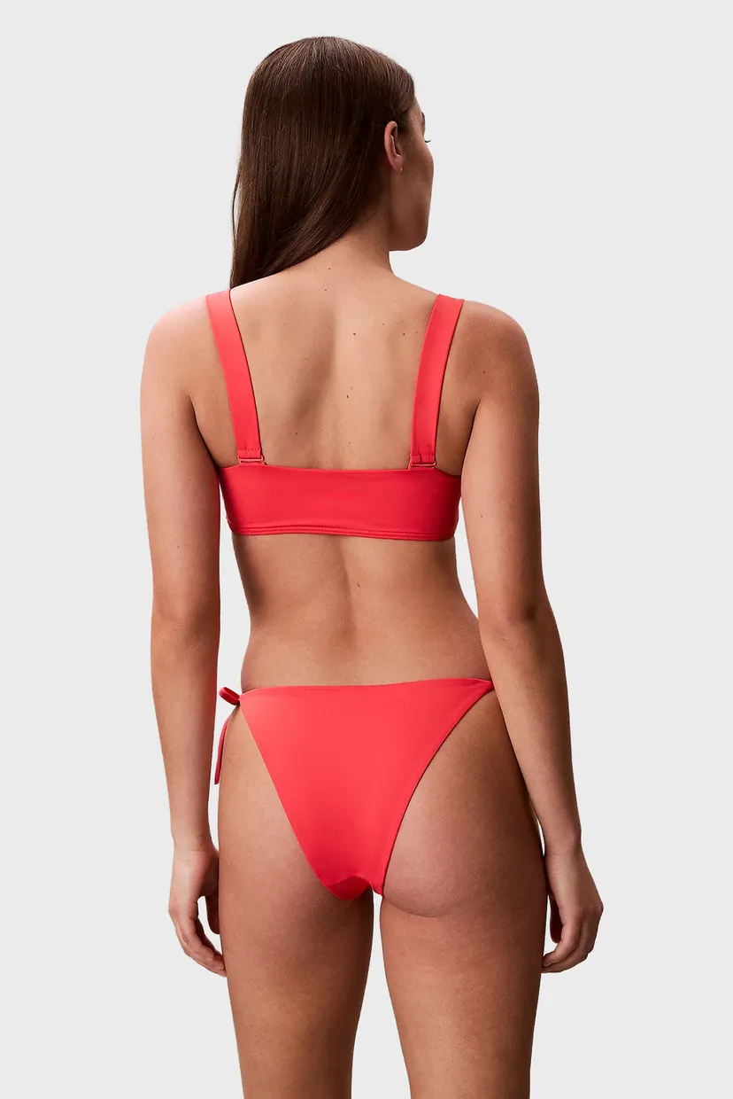 Жіночі коралові трусики від купальника SIDE TIE BOTTOM 3