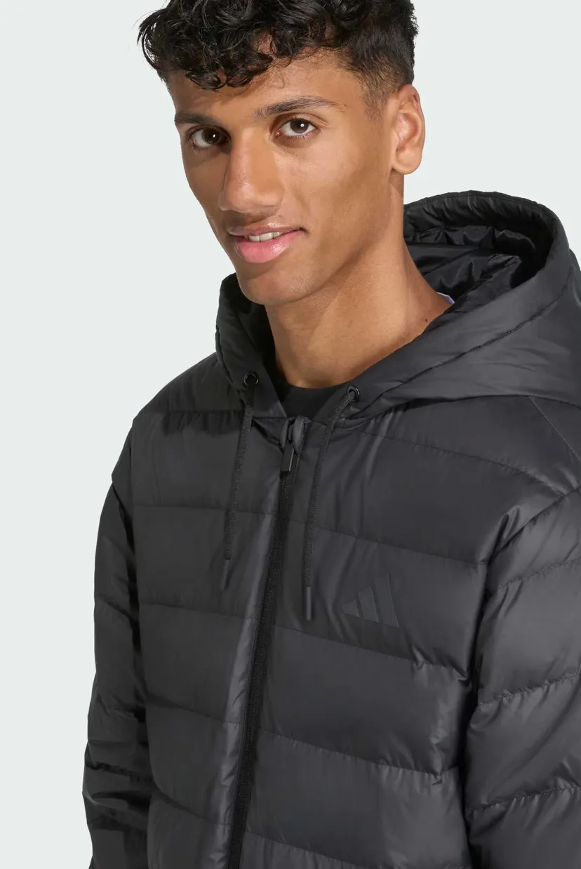 Мужской черный пуховик Essentials CLIMAWARM 3-Stripes 4