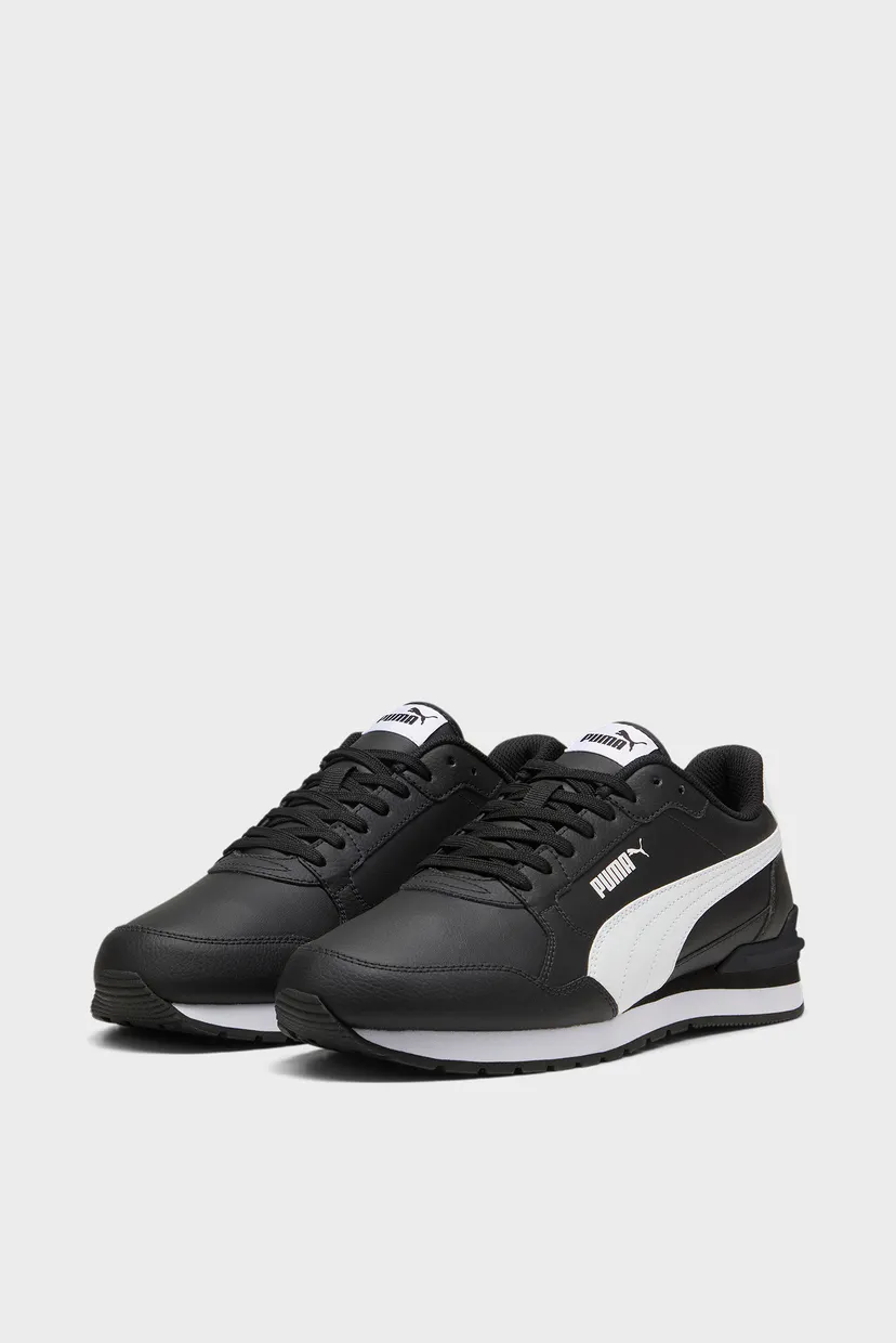 Чорні шкіряні кросівки ST Runner v4 Leather Sneakers Unisex 3