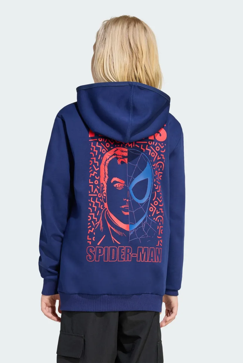 Детское темно-синее худи ADIDAS MARVEL SPIDER-MAN 3