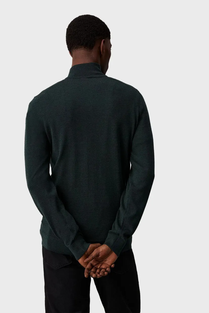 Чоловіча темно-зелена вовняна кофта SUPERIOR WOOL QUARTER ZIP 3