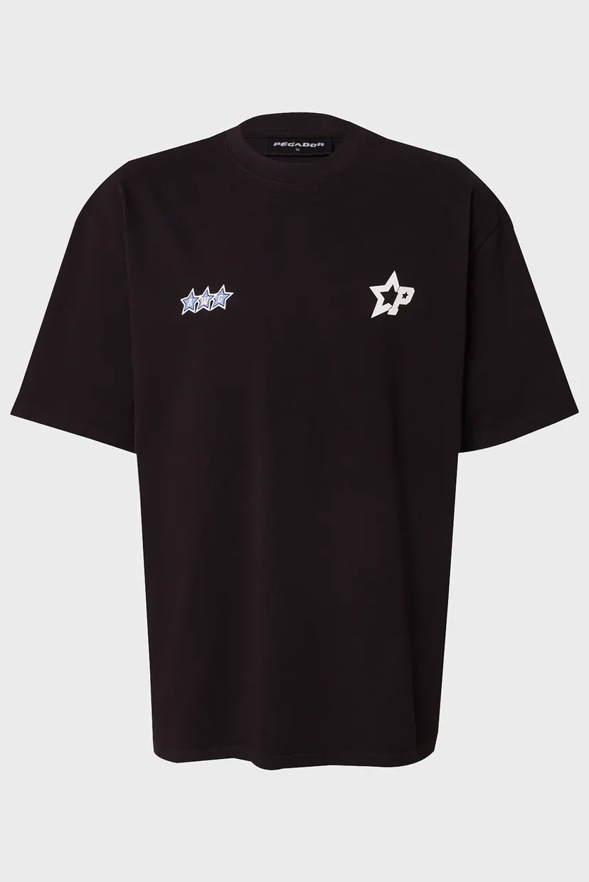 Мужская черная футболка DADEO OVERSIZED 1