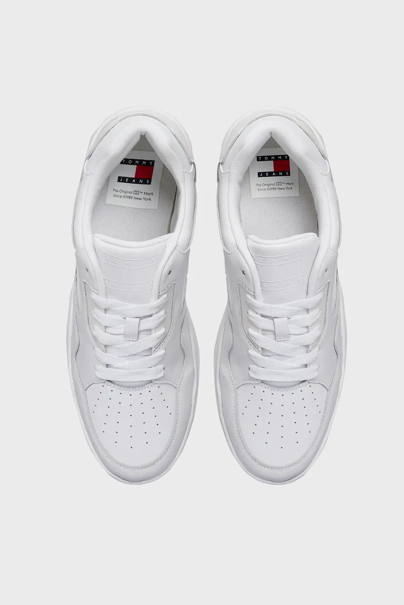 Мужские белые кожаные кроссовки TJM LEATHER OUTSOLE COLOR 4